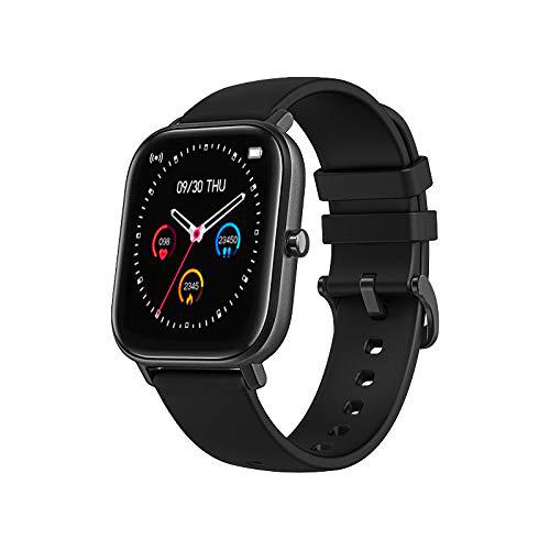 DCU TECNOLOGIC | Smartwatch | Reloj Inteligente Curved Glass | Pulsera de Actividad IP67 | Pulsómetro y Monitor de presión Arterial | Control del Ciclo Femenino | Multideporte (Negro)