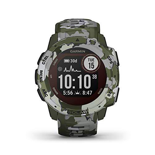 Garmin Instinct Solar Camo, Reloj GPS resistente con carga solar