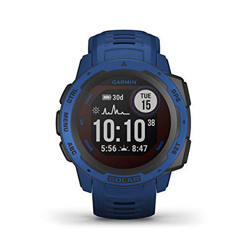 Garmin Instinct Solar, Reloj GPS resistente con carga solar