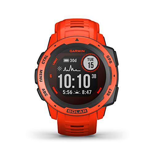 Garmin Instinct Solar, Reloj GPS resistente con carga solar