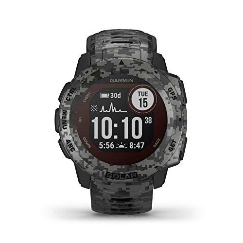 Garmin Instinct Solar Camo, Reloj GPS resistente con carga solar