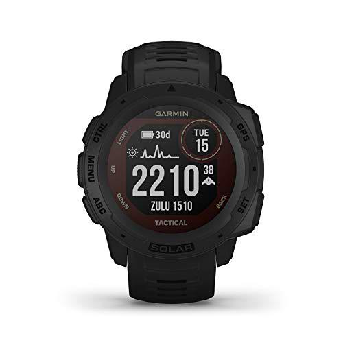 Garmin Instinct Tactical Solar, Reloj GPS resistente con carga solar y funciones tácticas