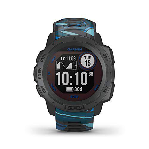 Garmin Instinct Solar Surf, Reloj GPS resistente con carga solar