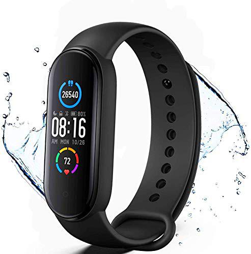 Smartwatch,Pulsera de Actividad física,Reloj Inteligente con Oxígeno Sanguíneo Presión Arterial Frecuencia Cardíaca,podómetro,Calorías,Pulsera Deportiva