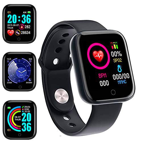 Reloj Inteligente Mujer Hombre, Smartwatch con Pulsómetro, Pulsera