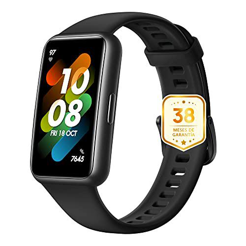 HUAWEI Band 7 Smartwatch,Pulsera de Actividad,Monitorización de Salud y Fitness,Pantalla Ultrafina sin Marcos,Duración de la batería de 2 semanas,96 Modos de Entrenamiento,Negro+38 Meses de garantía