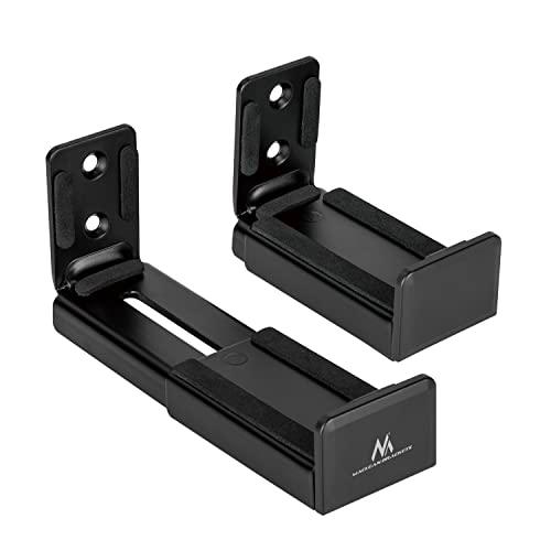 Maclean MC-932 Soporte de Pared Universal para Soundbar Altavoz Soporte de Pared Caja de fijación Profundidad Ajustable 90~154mm hasta 15kg 2X Soportes Par