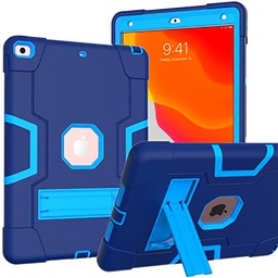 Funda para iPad 10.2(2019/2020/2021) 7th/8th/9th ,Resistente a los Golpes de Alto Impacto,Caucho Resistente-Navyblue