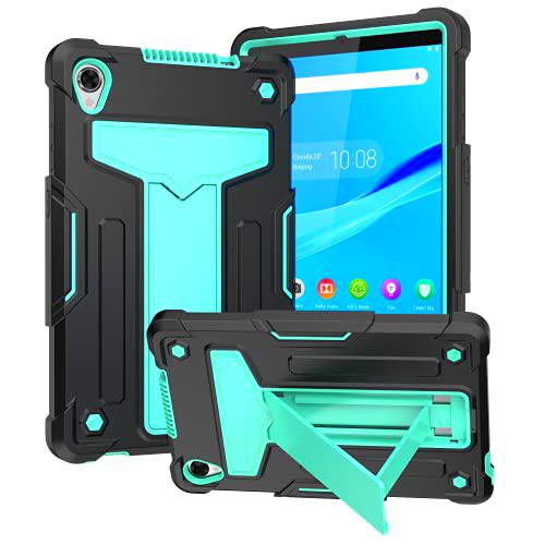 Anewone Funda para Lenovo Tab M8 TB-8705 con Kickstand y 3 Capas de Goma duraderaresistente-Black Aqua