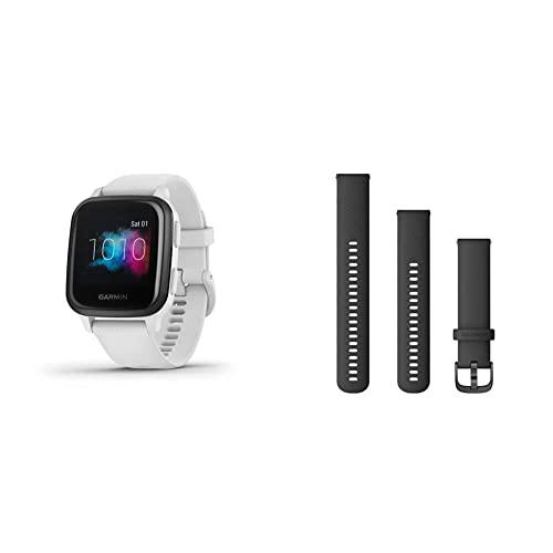 Garmin Venu Sq Music, Reloj Inteligente con GPS, Blanco/Gris