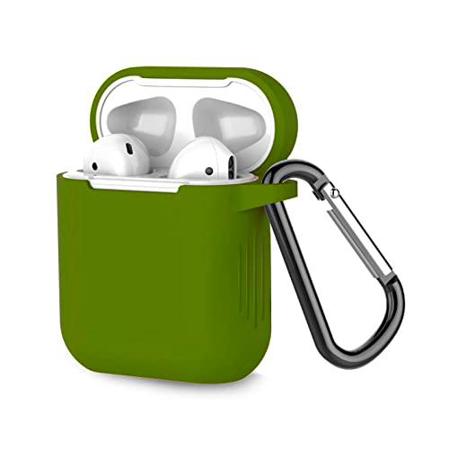 Funda de Silicona para Apple AirPods 2 y 1, Funda para Airpods Funda de Silicona Protección a Prueba de Golpes [Frente Visible]