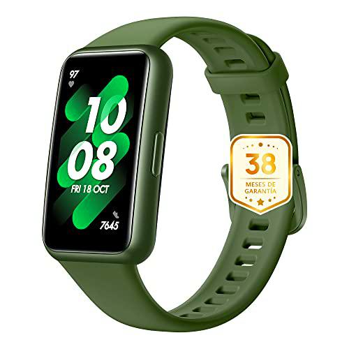 HUAWEI Band 7 Smartwatch,Pulsera de Actividad,Monitorización de Salud y Fitness,Pantalla Ultrafina sin Marcos,Duración de la batería de 2 semanas,96 Modos de Entrenamiento,Verde+38 Meses de garantía