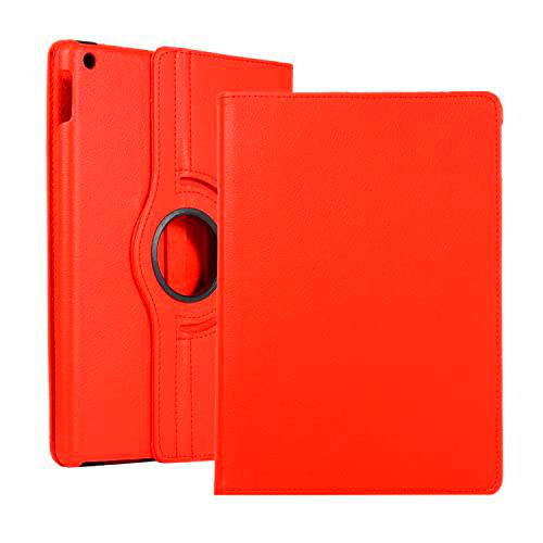 WANWANE Funda para iPad de 10,2 Pulgadas, Compatible con iPad de 9.ª generación 2021/iPad de 8.ª generación 2020/iPad de 7.ª generación 2019 con Despertador automático (Rojo)