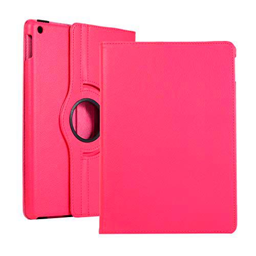 WANWANE Funda para iPad de 10,2 Pulgadas, Compatible con iPad de 9.ª generación 2021/iPad de 8.ª generación 2020/iPad de 7.ª generación 2019 con Despertador automático (Rosa Intenso)