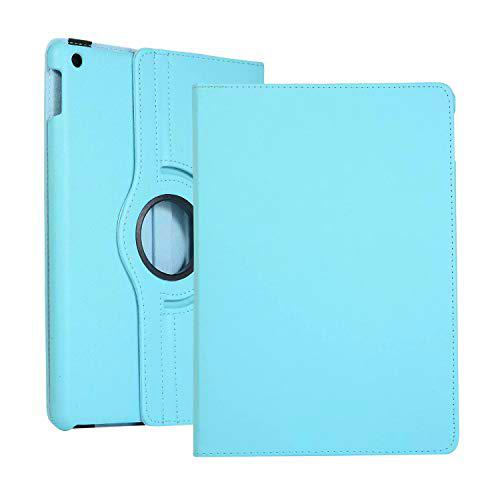 WANWANE Funda para iPad de 10,2 Pulgadas, Compatible con iPad de 9.ª generación 2021/iPad de 8.ª generación 2020/iPad de 7.ª generación 2019 con activación automática (Azul Claro)