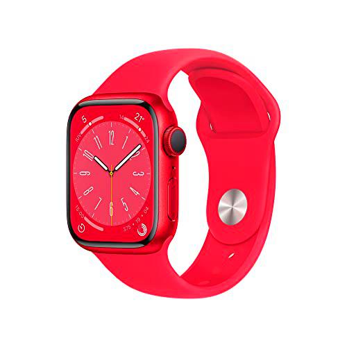 Apple Watch Series 8 (GPS, 41mm) Reloj Inteligente con Caja de Aluminio (Product) Red