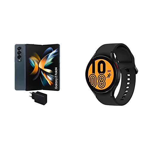 SAMSUNG Galaxy Z Fold4 5G Smartphone Android, Teléfono Móvil Plegable de 512 GB + Cargador ultrarrápido de 45W Galaxy Watch4