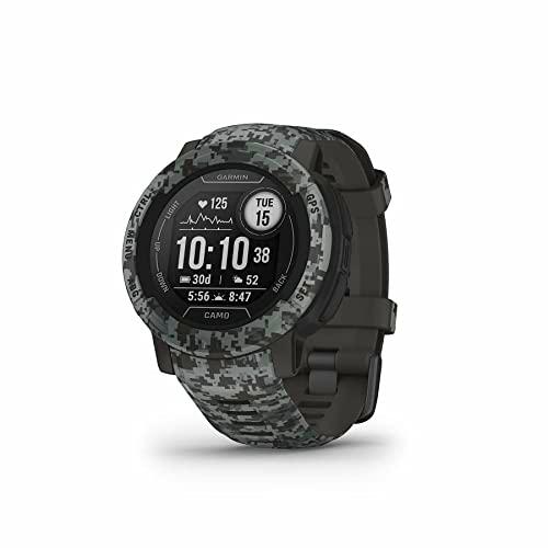 Garmin Instinct 2 Camo, Reloj inteligente con GPS resistente al agua