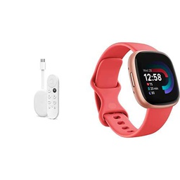 Google Chromecast + Fitbit Versa 4 Smartwatch