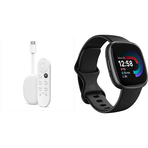 Google Chromecast + Fitbit Versa 4 Smartwatch