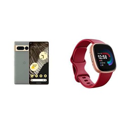 Google Pixel 7 Pro + Fitbit Versa 4 Smartwatch