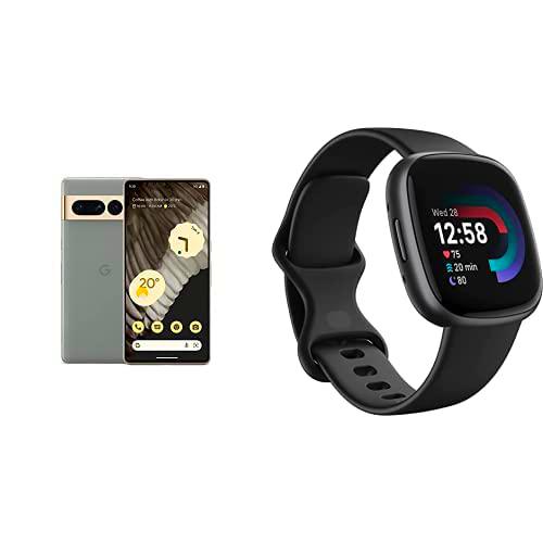 Google Pixel 7 Pro + Fitbit Versa 4 Smartwatch