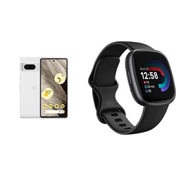 Google Pixel 7 + Fitbit Versa 4 Smartwatch