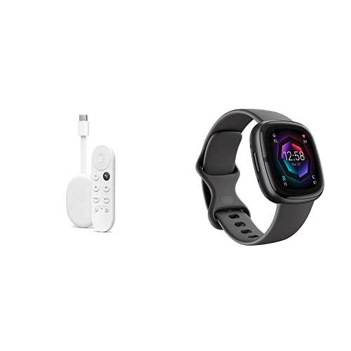 Google Chromecast + Fitbit Sense 2 Smartwatch