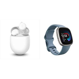 Google Pixel Buds + Fitbit Versa 4 Smartwatch