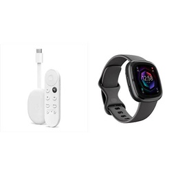 Google Chromecast + Fitbit Sense 2 Smartwatch