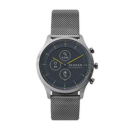 Skagen Smartwatch para hombre Hybrid HR 42 en acero inoxidable gris con correa de malla de acero inoxidable gris, SKT3002