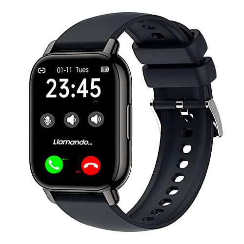 Smartwatch Cool Level Silicona Negro (Llamadas, Salud, Deporte)