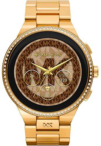 Michael Kors Smartwatch Gen 6 Camille para mujer de acero inoxidable en tono dorado con brazalete de acero inoxidable en tono dorado, MKT5144