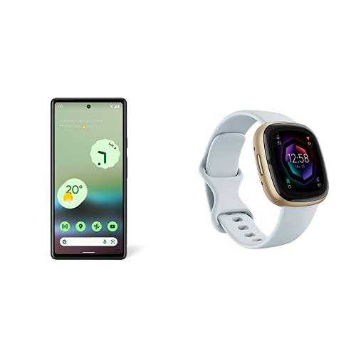 Google Pixel 6a + Fitbit Sense 2 Smartwatch