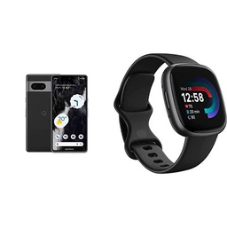 Google Pixel 7 + Fitbit Versa 4 Smartwatch