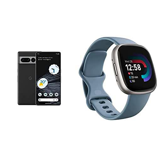 Google Pixel 7 Pro + Fitbit Versa 4 Smartwatch