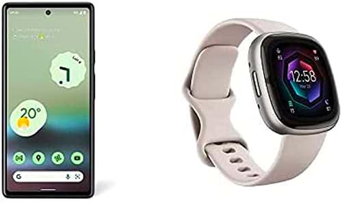 Google Pixel 6a + Fitbit Sense 2 Smartwatch