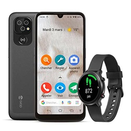 Doro 8100 + Smartwatch - 4G Smartphone Android para Mayores