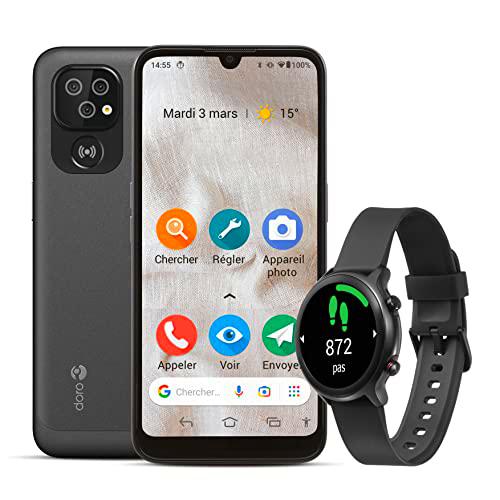 Doro 8100 + Smartwatch - 4G Smartphone Android para Mayores