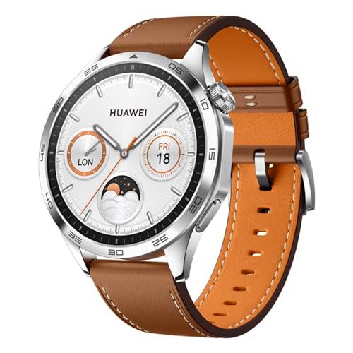 HUAWEI Correa de Cuero marrón de 46 mm, marrón, 46 MM, Moderno