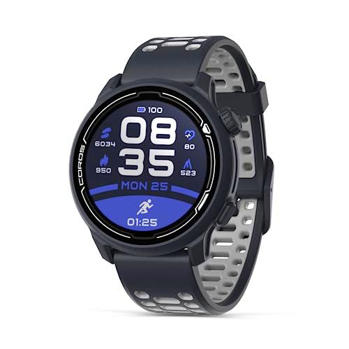 COROS Pace 2 Reloj Deportivo GPS con Pulsómetro Batería de 20 Días Duración Navegación Barómetro Plan de Entrenamiento Seguimiento del Sueño Natación Bicicleta Carrera Triatlón-Silicona Azul Marino