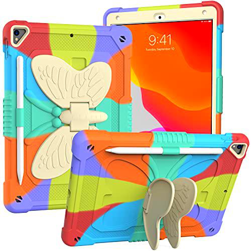 Visaccy Funda para iPad 9/8/7 de 10.2 Pulgadas, Funda Delgada de Silicona TPU a Prueba de Golpes