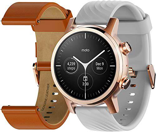 Motorola Moto 360 Smartwatch - 3ª generación - Caja de acero inoxidable con bandas de 20 mm