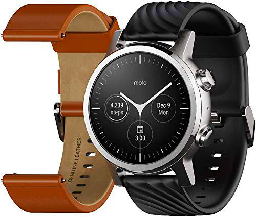 Motorola Moto 360 Smartwatch - 3ª generación - Caja de acero inoxidable con bandas de 20 mm