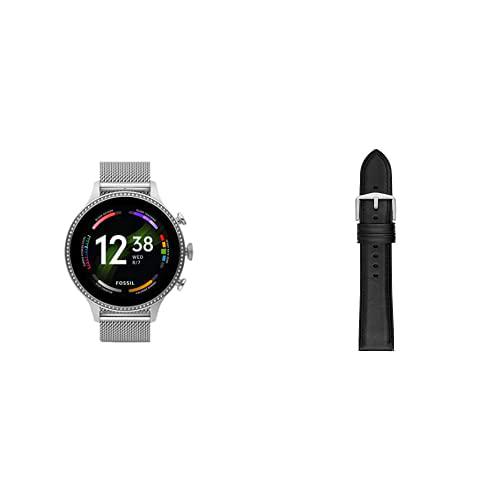 Fossil Smartwatch Gen 6 para mujer, acero inoxidable con correa de malla de acero inoxidable