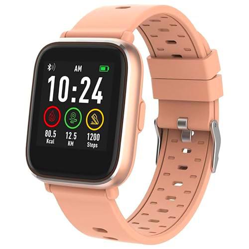 PRENDELUZ Smartwatch Rosa, Reloj Inteligente con Bluetooth