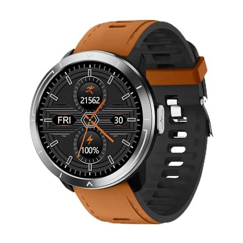 DAM. Smartwatch M18 Plus. Pulsera de Cuero y Silicona