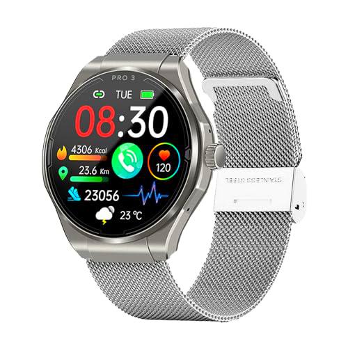 Knauermann Pro 3 (2024) Plata - Reloj de Salud Smartwatch con función de telefonía