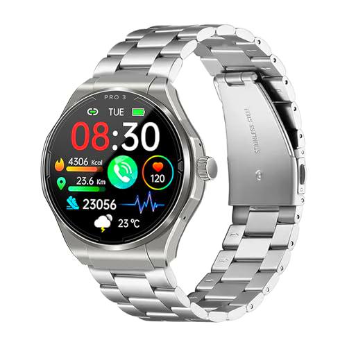 Knauermann Pro 3 (2024) Plata - Reloj de Salud Smartwatch con función de telefonía