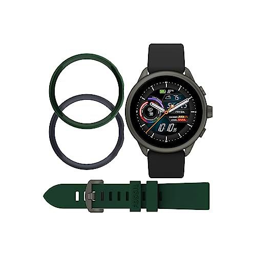 Juego de reloj inteligente Gen 6 Wellness Edition con correa de silicona negra